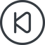 Line, down, normal, circle, video, play, forward, backward, mp3, player, pause, step, forward-step icon