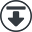 Line, down, normal, circle, uploaded, uploading, upload-solid icon