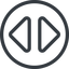 Line, right, normal, circle, order, sort icon