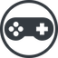 Line, up, normal, solid, circle, horizontal, mirror, game, gaming, games, gamepad, pad, joystick, gamepad-solid icon