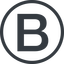 Line, normal, circle, logo, brand, bootstrap, b, letter, bootstrap-b icon