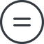Line, normal, circle, sign, symbol, math, mathematics, mathematical, equal, equality, maths icon
