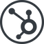 Line, normal, circle, social, network, crm, marketing, hubspot icon