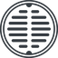 Line, up, normal, circle, manhole, sewer, sewer-manhole, metal, cover icon