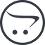 Line, normal, circle, online, shopping, cart, website, store, ecommerce, open, shipping, product, opencart icon