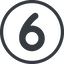 Line, normal, circle, number, font, digit, 6, six, 9, nine icon