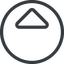 Line, up, normal, circle, order, sort, sort-up icon