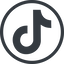 Line, normal, circle, brand, social, network, tiktok, tik, tok, tik-tok, tiktok-solid icon