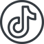 Line, normal, circle, brand, social, network, tiktok, tik, tok, tik-tok icon