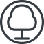 Line, normal, circle, tree, forest icon