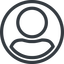 Line, up, normal, circle, user, man, woman, person, user-circle icon