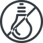 Line, down, normal, circle, horizontal, mirror, prohibited, light, bulb, brainstorming, creativity, idea, tip, lamp icon