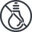 Line, down, normal, circle, prohibited, light, bulb, brainstorming, creativity, idea, tip, lamp icon