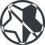 Line, down, normal, circle, star, rate, rating, prohibited, half, star-half icon