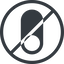 Line, left, normal, solid, circle, setting, prohibited, apple, on, off, ios, switch, button, radio, switch-solid icon