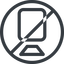 Line, right, normal, circle, youtube, video, prohibited, camera, film, movie, videocamera icon