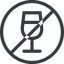 Line, normal, circle, glass, horizontal, mirror, prohibited, party, wine, champagne, glass-wine, drink, water icon