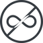 Line, normal, circle, horizontal, mirror, symbol, prohibited, math, mathematics, mathematical, infinity, always, infinite, maths, loop icon