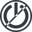 Line, normal, circle, horizontal, mirror, prohibited, power, on, off, turn-on, turn-off, power-solid icon