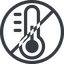 Line, normal, circle, horizontal, mirror, prohibited, temperature, thermometer, cold, heat, hot icon