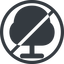 Line, normal, solid, circle, horizontal, mirror, prohibited, tree, forest, tree-solid icon
