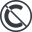 Line, right, normal, circle, prohibited, copy, law, copyright, lience, c, copyright-solid icon