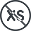 Line, normal, circle, extra, small, xs, size, prohibited, extra-small icon