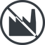 Line, normal, solid, circle, factory, industry, prohibited icon