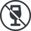 Line, normal, circle, glass, prohibited, party, wine, champagne, glass-wine, drink, water, glass-wine-solid icon