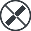 Line, normal, solid, circle, prohibited, slash, division, slant, obelus, anti-slash, slash-solid icon