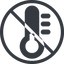 Line, normal, circle, prohibited, temperature, low, thermometer, cold, thermometer-low, thermometer-low-solid icon