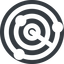 Down, normal, solid, circle, horizontal, mirror, gps, place, radar, localisation, radar-alt-solid, radar-alt, sonar icon