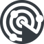 Down, normal, solid, circle, horizontal, mirror, gps, place, radar, localisation, radar-solid, sonar icon