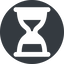 Down, normal, solid, circle, glass, wait, load, loading, waiting, half, clock, hour, hourglass, sandglass, sand, timer, hourglass-half-solid icon