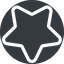 Down, normal, solid, circle, star, rate, rating, favorite icon