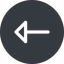 Left, normal, solid, circle, arrow icon