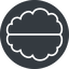 Left, normal, solid, circle, human, idea, brain, intelligence, brain-thin, synapse, neuron, memory icon