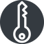 Left, normal, solid, circle, unlocked, unlock, locked, lock, key, access, security icon