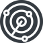 Right, normal, solid, circle, horizontal, mirror, gps, place, radar, localisation, radar-alt, sonar icon