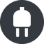 Right, normal, solid, circle, electricity, plug, charge, charger, electric, plug-solid, electrics, electrical icon