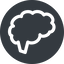 Normal, solid, circle, horizontal, mirror, side, human, idea, brain, intelligence, brain-side, synapse, neuron, memory icon