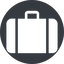 Normal, solid, circle, check, horizontal, mirror, dot, pictogram, dot-50, baggage, check-in, suitcase, dot-baggage-check-in, luggage, claim, baggage-claim icon