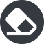Normal, solid, circle, horizontal, mirror, remove, eraser, erase, rubber, eraser-alt-solid, eraser-alt icon
