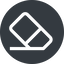 Normal, solid, circle, horizontal, mirror, remove, eraser, erase, rubber, eraser-alt icon