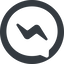 Up, normal, solid, circle, brand, horizontal, mirror, message, facebook, social, messenger, chat, comment, dialogue, bubble, facebook-messenger icon