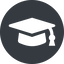 Normal, solid, circle, horizontal, mirror, university, hat, graduation, cap, diploma, graduation-cap, degree, college, education, graduated, graduation-cap-solid icon