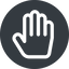 Up, normal, solid, circle, horizontal, mirror, hand, stop, fingers icon