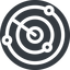 Up, normal, solid, circle, horizontal, mirror, gps, place, radar, localisation, radar-alt, sonar icon