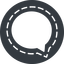 Normal, solid, circle, logo, brand, horizontal, mirror, message, messenger, chat, signal, comment, speech, dialogue, bubble, messaging, app, signal-msg icon