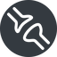 Normal, solid, circle, horizontal, mirror, plug, brain, synapse, neuron, joint, memory, receptor icon